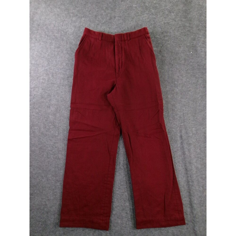 Vintage David Brooks Pants Youth 8 Maroon Wool Straight Leg High Rise 80s